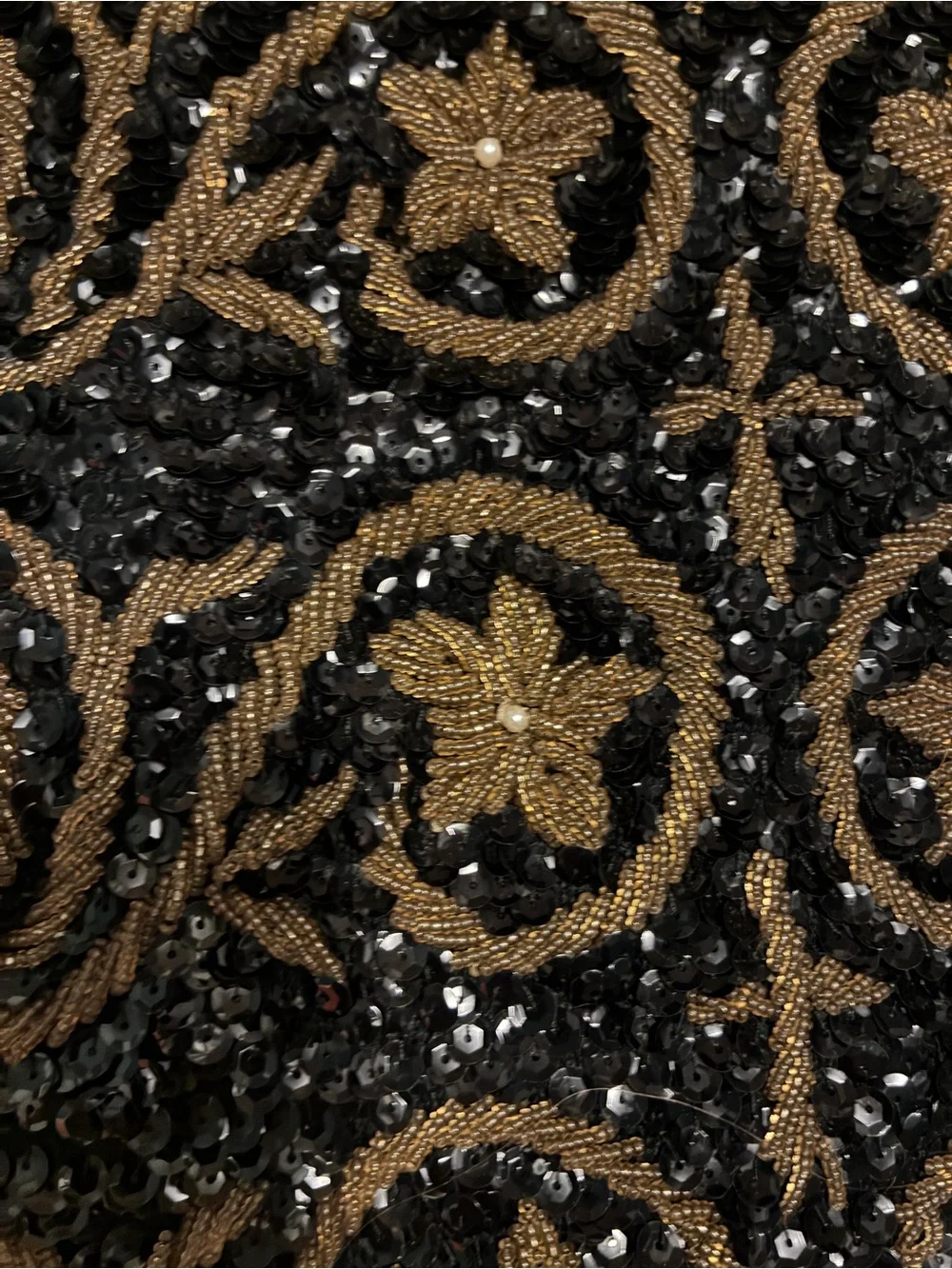 Vintage 1960s Beaded Wool Sweater tank Hong Kong